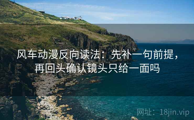 风车动漫反向读法：先补一句前提，再回头确认镜头只给一面吗